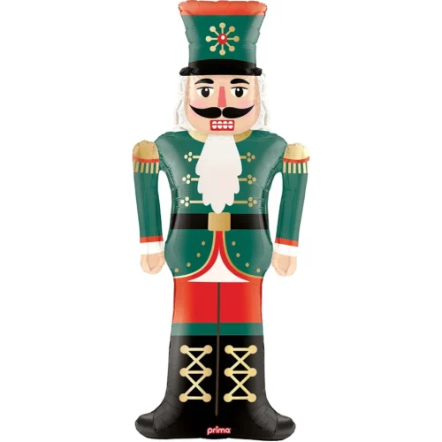 Balloon Foil Christmas Nutcracker Green