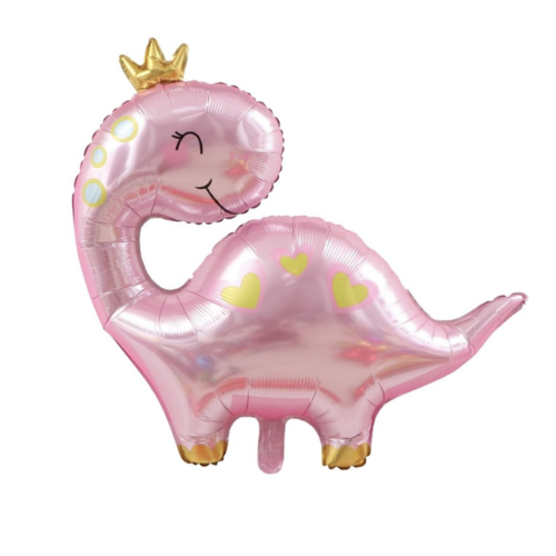 Balloon Foil Dinosaur Pink