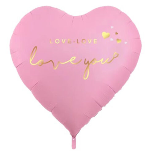 Balloon Foil Heart Giant Love You Lt. Pink